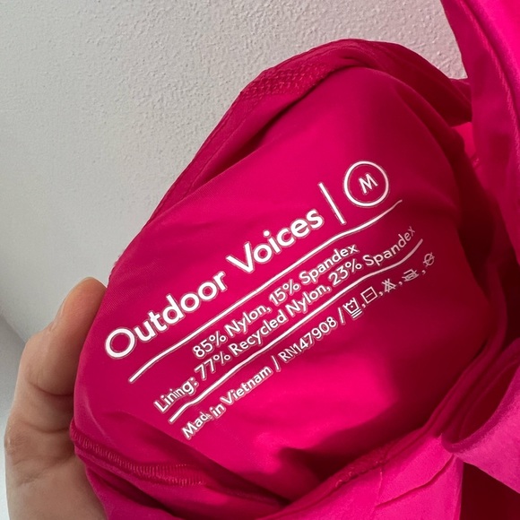 Outdoor Voices Cross Back Dress Built in Shorts Pitaya Pink, size medium - Picture 3 of 5